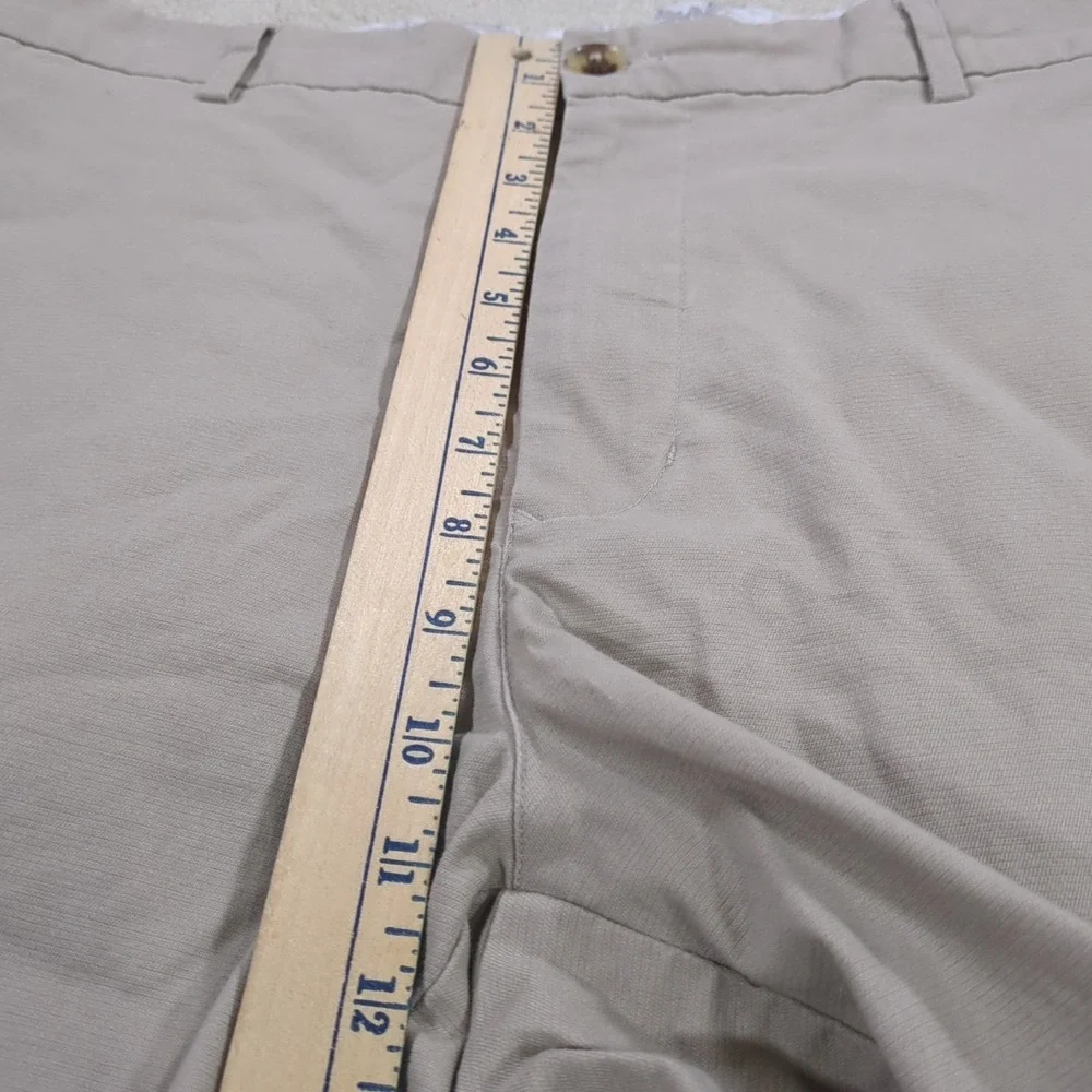 Tailorbyrd Collection Mens Size 34 Flat Front‎ Shorts Tan Khaki Golf Flamingo